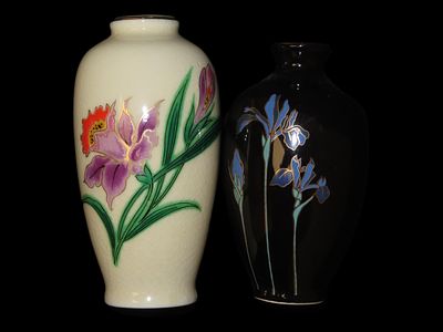 Pair of Antique Porcelain Vases, Japan