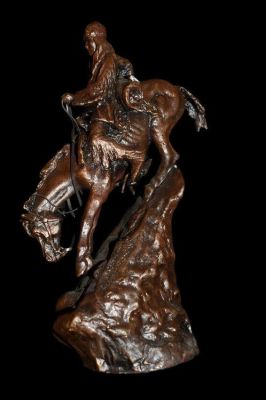 7 1/2" Signed Remington Bronze " The Mountain Man" A Frederic Remington Sculpture made in the 