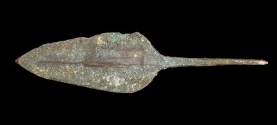 Bronze Arrowhead, Elamite Middle Period, ca.1200-900 BC. A rare bronze arrowhead, Elamite Middle 