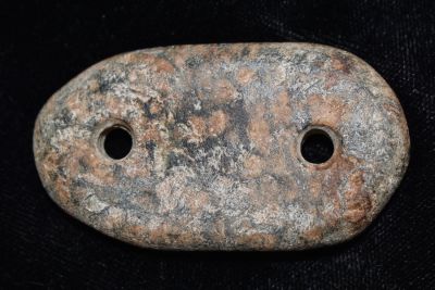 2 3/8" Reproduction Native American Gorget. This is a lovely modern reproduction made of fine 