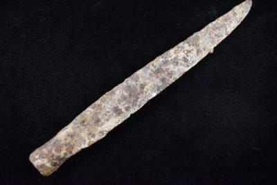 9-1/4" Byzantine or Medieval Iron Dagger, ca. 7-10 AD. A Byzantine or Medieval iron dagger, ca. 