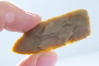 1 7/8" Paleo knife, transleucent, , Collection of Roger Doetman, Effingham, Illinois