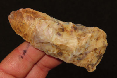 3 1/2" Colorful, early archaic knife , Collection of Roger Doetman, Effingham, Illinois