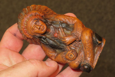 Modern Native American statue made of resin Collection of Ralph Kempf, Southeast Iowa