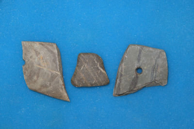 grouping of slate artifacts Collection of Roger Doetman, Effingham, Illinois