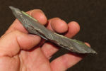 4 1/2" hornstone cache blade, broken and glued Collection of Roger Doetman, Effingham, IllinoisImage - 1