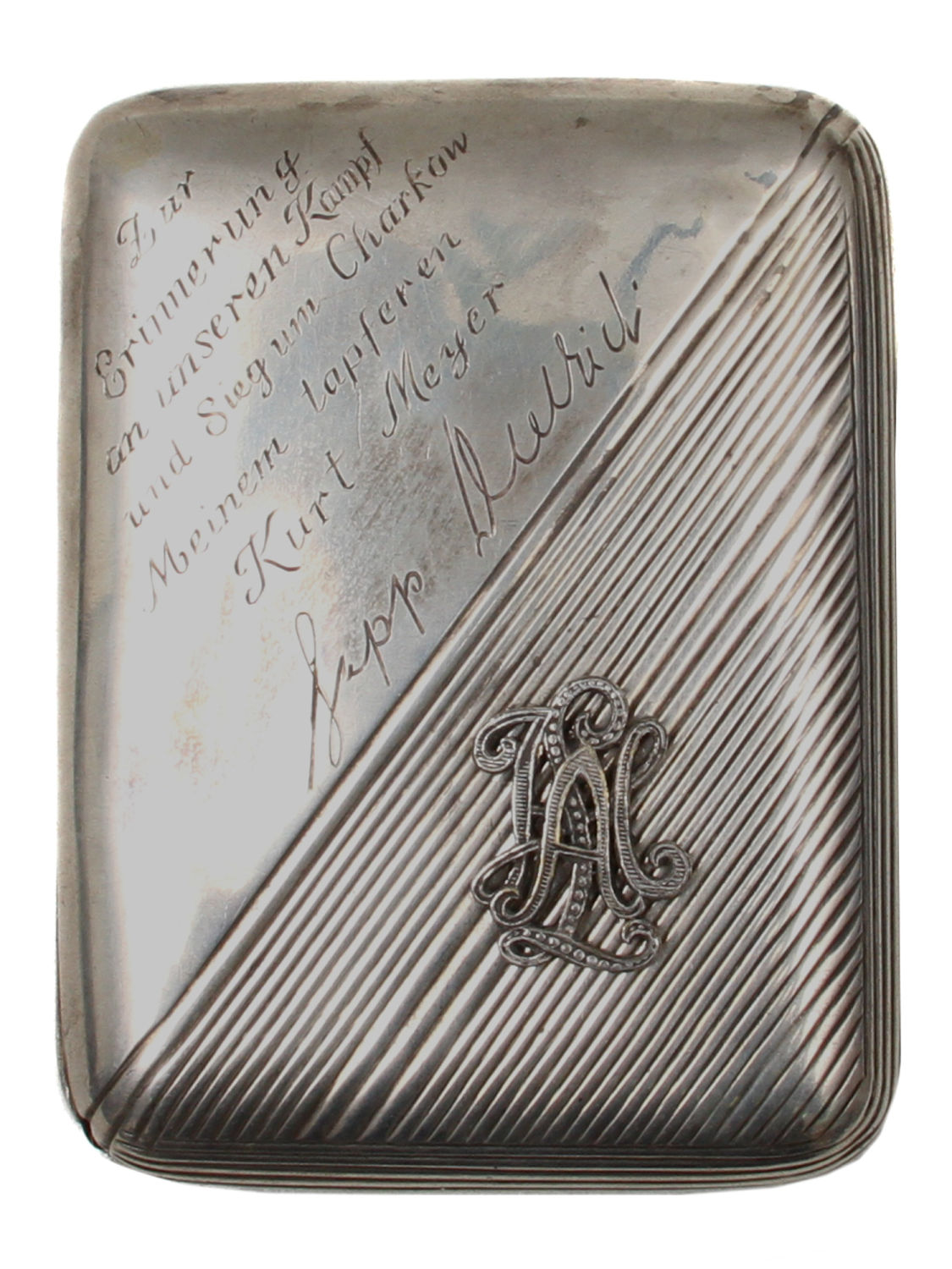 Lot 106 - 19 C RUSSIAN SILVER CIGARETTE CASE NAZI GERMANY
