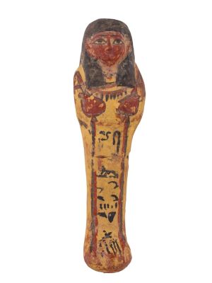 AN EGYPTIAN TERRACOTTA USHABTI, CA. 800-1000 BC. A terracotta ushabti from Ancient Egypt.