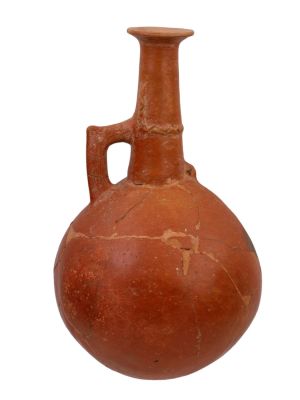 A CYPRIOT RED LUSTROUS WARE VESSEL, CA. 2ND MILLENIUM BC. A Red Lustrous ware vessel with a