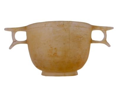A SMALL HELLENISTIC GLASS SKYPHOS, CA. 1ST CENTURY BC. A small Hellenistic glass skyphos of