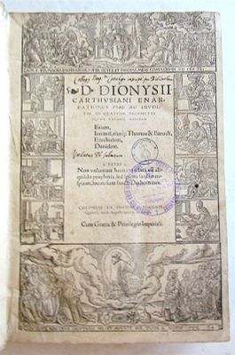 1548 BOOK OF PROPHETS COMMENTARIES BY DIONYSIUS CARTHUSIAN ANTIQUE FOLIO VELLUM. ENARRATIONES 