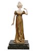 A SIGNED FRENCH BRONZE FEMALE FIGURE BY L. SOSSON. A Lucien Sosson (1875-1963) gilt-bronze Изображение - 1