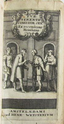 1640S TERENCE COMEDIES POETRY ANTIQUE PUBLIUS TERENTIUS AFER VELLUM BINDING. Terentius Afer, P. 