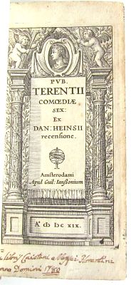 1629 TERENCE COMEDIES POETRY ANTIQUE PUBLIUS TERENTIUS AFER VELLUM BINDING. Terentius Afer, P. 