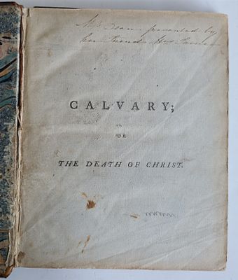 1792 CALVARY OR THE DEATH OF CHRIST IN ENGLISH ANTIQUE POETRY. Calvary; Or The Death of Christ 