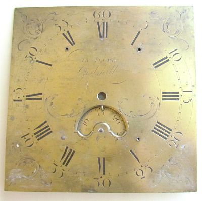 ANTIQUE GRANDFATHER CLOCK DIAL. Size 11 by 11" 
Please make all inquiries before bidding. 
All 
