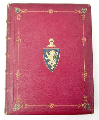 1872 GEMS OF BELGIAN ART BY W. SCOTT ANTIQUE SIGNED FINE BINDING ILLUSTRATED. GEMS of MODERN 