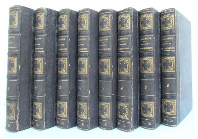 1847 HISTOIRE DES GIRONDINS 8 VOLUMES ANTIQUE ILLUSTRATED FRENCH REVOLUTION. HISTOIRE DES 