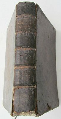 1740 ANTIQUE LEATHER BOUND FOLIO BY FRANCISCO HUNOLT IN GERMAN. Size 8.5 by 13" 
Good condition. 