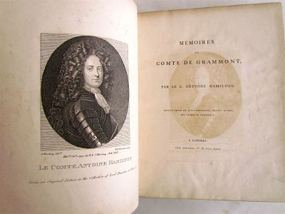 MEMOIRES DU COMTE DE GRAMMONT 18TH CENTURY ANTIQUE ANTOINE HAMILTON ILLUSTRATED. MEMOIRES du 