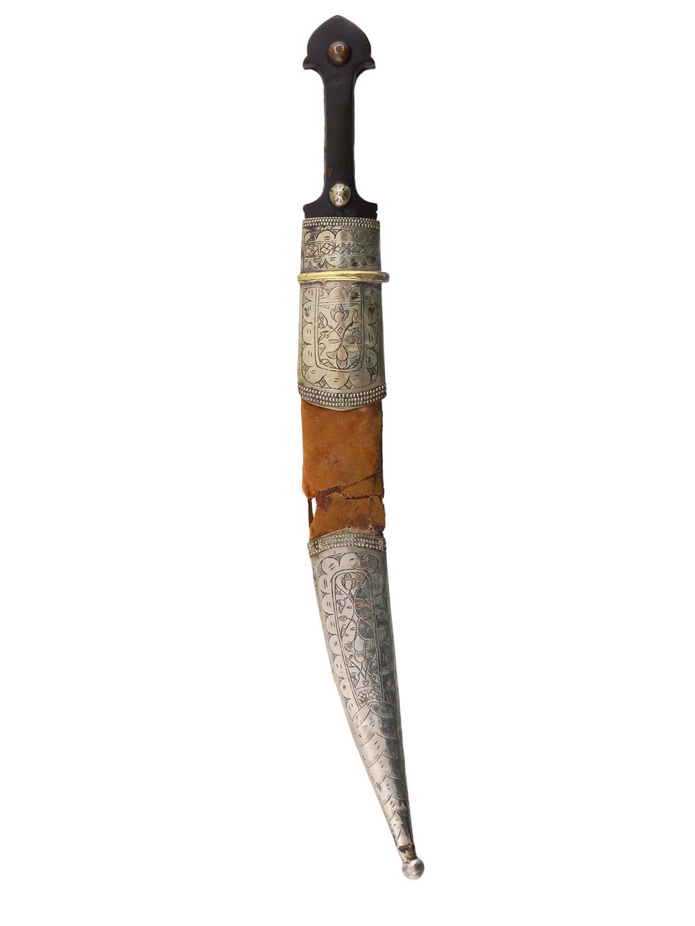 A RUSSIAN SILVER-MOUNTED BEBUT DAGGER, 19TH CENTURY. A 19th-century Caucasian bebut dagger. The 