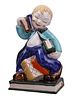 A PAIR OF VIENNESE ANZENGRUBER PORCELAIN FIGURAL BOOKENDS, C. 1920S. A pair of porcelain Image - 1