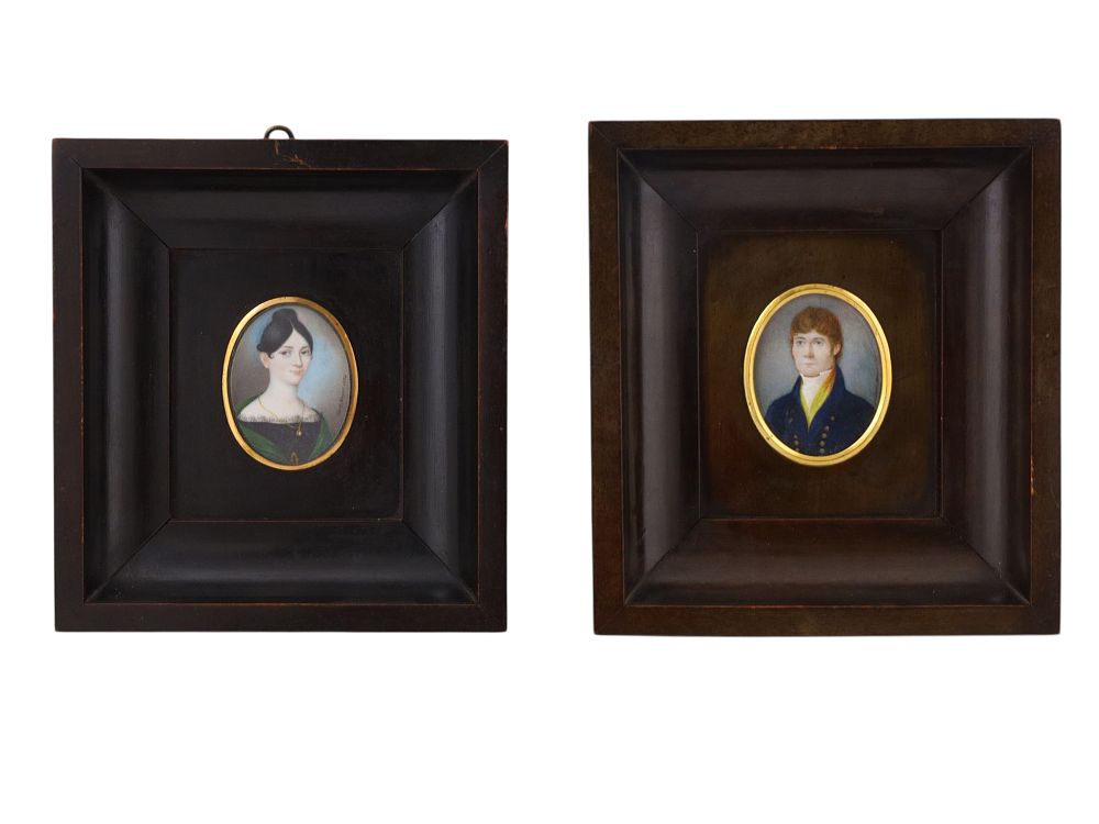A PAIR OF CARL MAYOR (1798–1868) MINIATURE PORTRAITS, 1832. A fine pair of portrait miniatures 