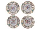 A SET OF FOUR SAMSON PORCELAIN ARMORIAL PLATES, 19TH/20TH CENTURY. A set of 4 porcelain plates Image - 1