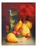 A PAIR OF SIGNED STILL LIFE OIL ON CANVAS CONTINENTAL PAINTINGS. A PAIR OF SIGNED STILL LIFE OIL Image - 1