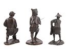 A LOT OF THREE JAPANESE BRONZE FIGURES OF PEASANTS, MEIJI PERIOD (LATE 19TH–EARLY 20TH CENTURY). Image - 4