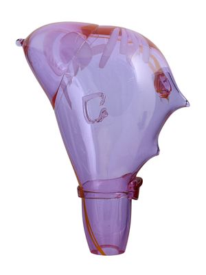 AN ITALIAN MURANO GLASS ABSTRACT HEAD, SECOND HALF OF THE 20TH CENTURY. A highly unusual Italian 