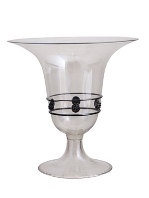 A MURANO GLASS VASE ATTRIBUTED TO VITTORIO ZECCHIN (1878-1947), 20TH CEN. A clear Venetian 