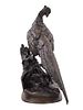 A JULES MOIGNIEZ (1835-1894) FRENCH BRONZE OF A PHEASANT, 19TH CENTURY. JULES MOIGNIEZ (French Image - 3