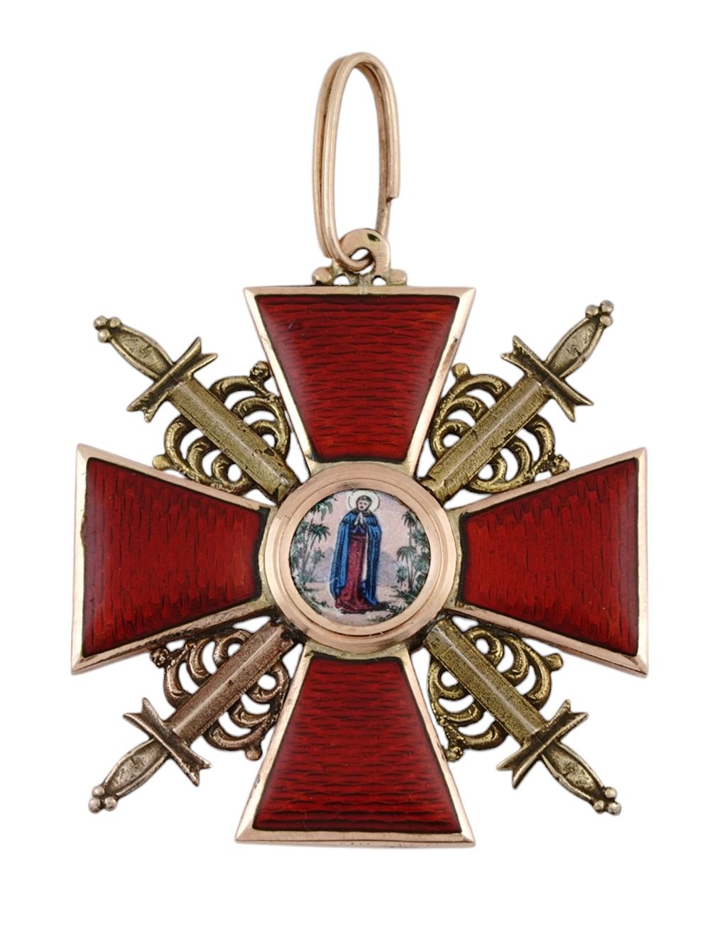 A RUSSIAN ORDER OF ST. ANNA 2ND CLASS IN GOLD, CA. 1900. An Order of Saint Anne Military 