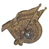 A RARE SOVIET BADGE "FOR COLLECTIVIZATION", LATE 1920'S. Bronze, painted decoration. Weight 6.61 Image - 1