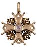 A RUSSIAN ORDER OF ST. STANISLAUS CIVIL DIVISION IN GOLD, 3RD CLASS. Hallmarked with Russian 56 Image - 1