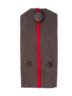 A PAIR OF WW1 RUSSIAN SHOULDER BOARDS, CA. 1916. A PAIR OF WW1 RUSSIAN SHOULDER BOARDS OF A 