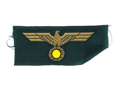 A COASTAL ARTILLERY EAGLE PATCH, A BRANCH OF THE KRIEGSMARINE. A German Coastal Artillery eagle 
