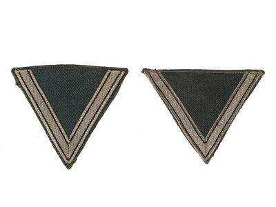 TWO WWII GERMAN ARMY FIELD TUNIC LIEUTENANT SLEEVE PATCHES. Two sleeve patches, issued 1936-42 