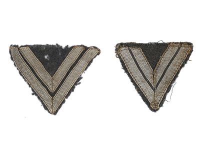TWO WWII GERMANY OBERLEUTNANT PATCHES FOR FIELD TUNIC. Two arm patches issued 1936-42 for field 