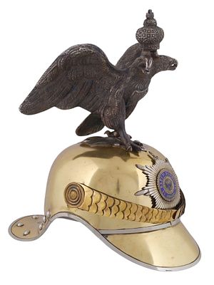 AN IMPERIAL RUSSIAN CUIRASSIER OFFICER’S HELMET, 20TH CEN. An Imperial Russian cuirassier 