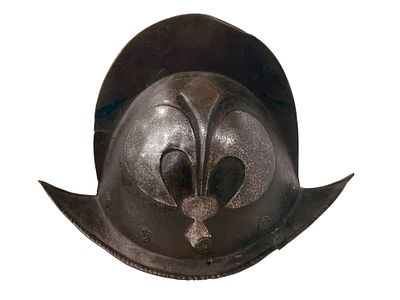 A BAVARIAN GERMAN MORION HELMET OF THE MUNICH CIVIL GUARD, CA. 16TH CENTURY. A morion helmet 