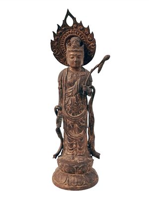 A JAPANESE BRONZE BUDDHA STATUE, MEIJI ERA, C. 1868-1912. A bronze statue of the Buddha 