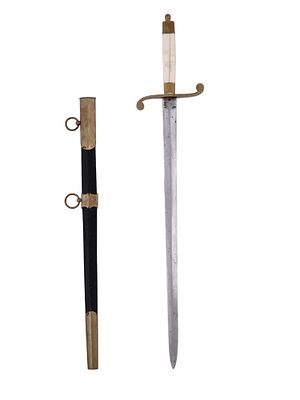 AN IMPERIAL RUSSIAN NAVAL OFFICER'S DAGGER, CA. 1914. An unusually long Russian Naval Officer's 