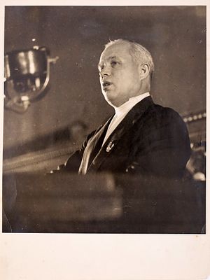 A SERGEI LOSKUTOV SOVIET PHOTOGRAPH OF NIKITA KHRUSHCHEV. Sergei Loskutov, an original black and 