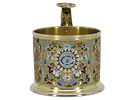 A RUSSIAN GILT SILVER AND ENAMEL GLASS HOLDER "FR". Feodor R&uuml;ckert (Фёдор Рюкерт?), Moscow Изображение - 2