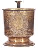 A RUSSIAN PARCEL-GILT SILVER TEA GLASS HOLDER WITH PAN-SLAVIC STYLE ETCHING. Of classical Изображение - 1