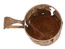 A POLISH BRASS TEA GLASS HOLDER, 19-20 CC. A lot of polish brass tea glass holder of Изображение - 5