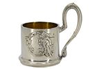 A RUSSIAN PARCEL GILT SILVER GLASSHOLDER, MOSCOW, CIRCA 1890S–1900S. Cylindrical silver glass Изображение - 1