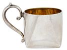 A PARCEL-GILT RUSSIAN SILVER TEA GLASS HOLDER, CIRCA 1900. Of square section with softly rounded Изображение - 4